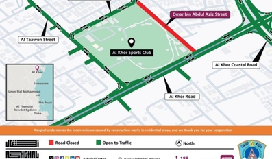 Temporary Closure of Omar bin Abdulaziz Street for Asphalt Work